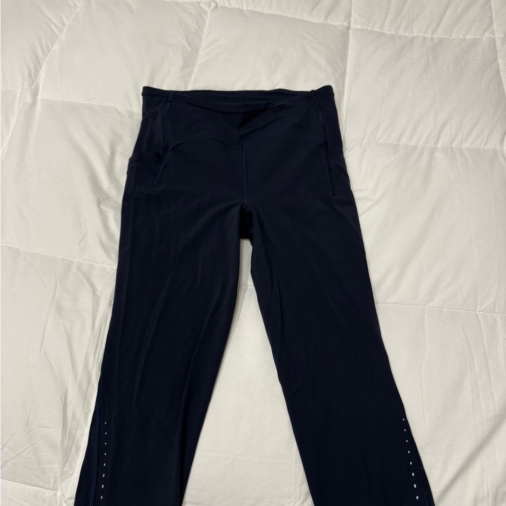 Navy Lululemon leggings size 8